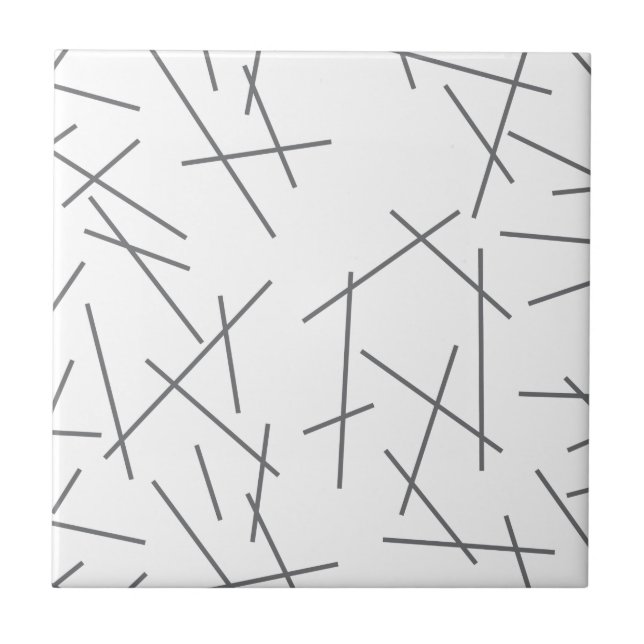 Carreau Motif de ligne graphique moderne, simple et désord (Devant)