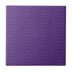 Carreau Motif de lignes de vagues violettes