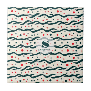Carreau Motif de lignes et de formes géométriques Abstrait