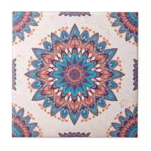 Motif de mandala bohème coloré