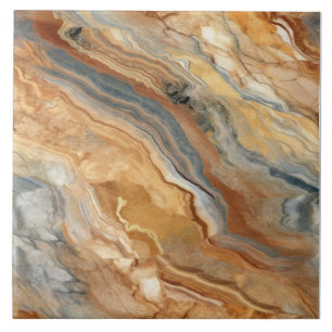 Carreau Motif de marbre de ton terrestre