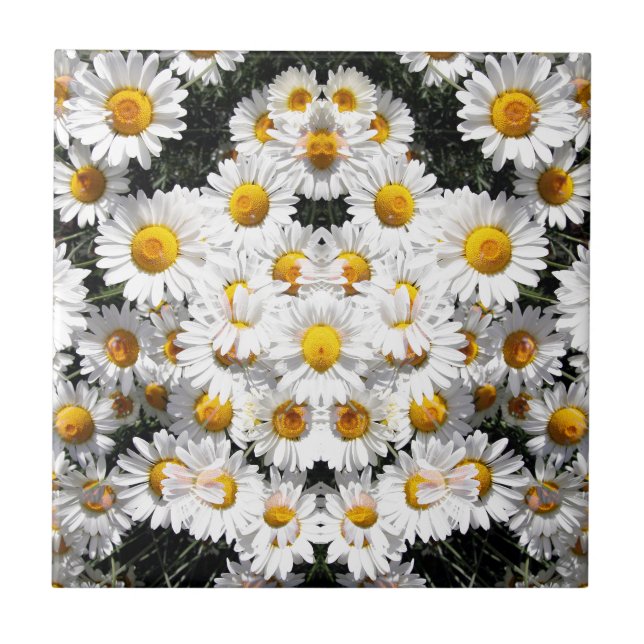 Carreau Motif de marguerites Kaleidoscope (Devant)