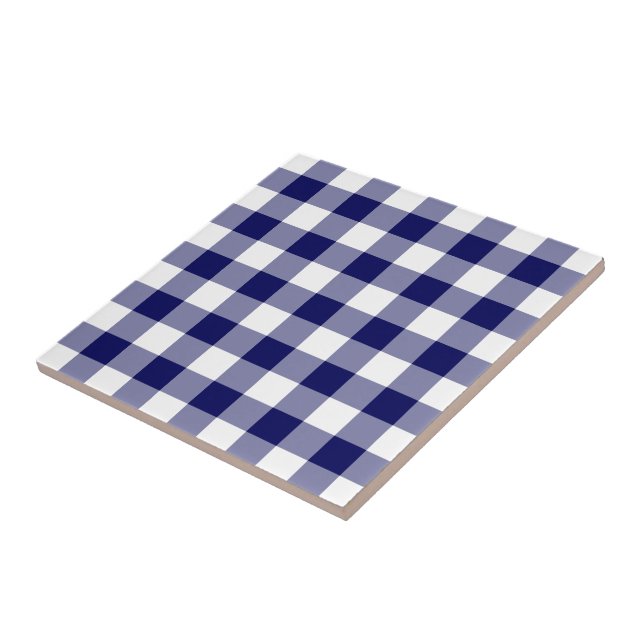 Carreau Motif de marine et de En vichy blanc (Côté)