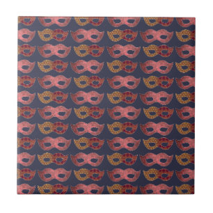 Carreau Motif de masques de mascarade de Bourgogne