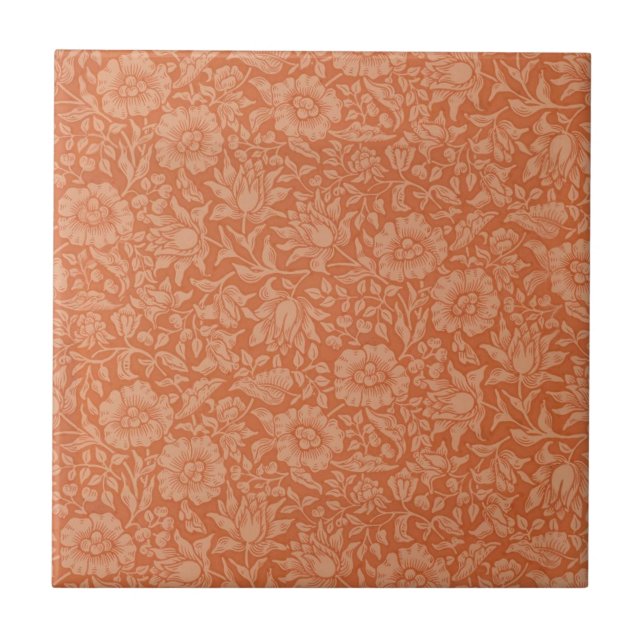 Carreau Motif de Mauve de William Morris : Fleur de Terrac (Devant)