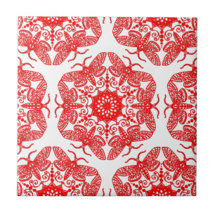 Carreau Motif de mite de Wycinanka