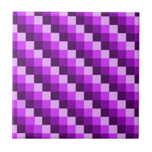 Carreau Motif de mosaïque carrée géométrique violette