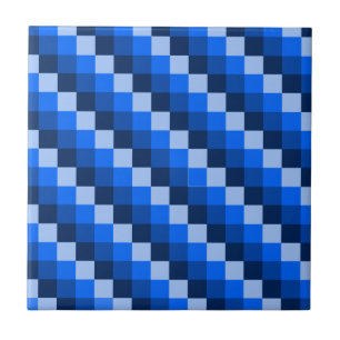 Carreau Motif de mosaïque géométrique bleue