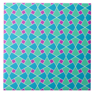 Carreau Motif de mosaïque islamique de turquoise pourpre