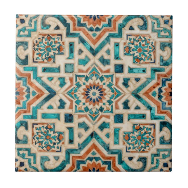 Carreau Motif de mosaïque marocaine (Devant)