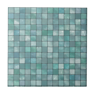 Carreau Motif de mosaïque Turquoise variable
