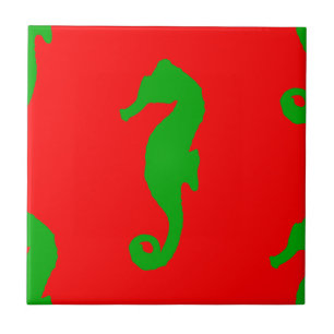 Carreau Motif De Noël De La Côte Rouge Et Verte