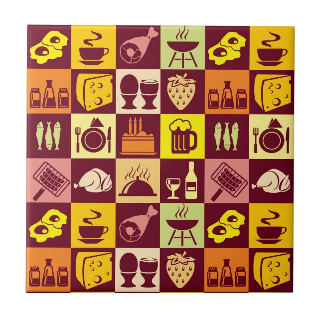 Carreau Motif de nourriture (Devant)