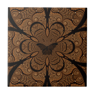 Carreau Motif de papillon noir et Brown