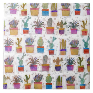 Carreau Motif de peinture à la main d'aquarelle