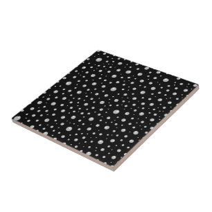 Carreau Motif de perle sur fond noir