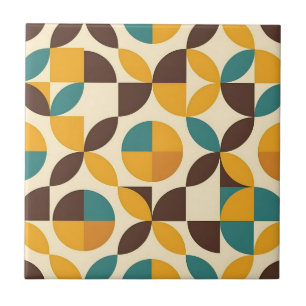 Carreau Motif de pétale géométrique du milieu du siècle
