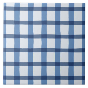 Carreau Motif de plaid bleu et blanc