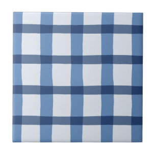 Carreau Motif de plaid bleu et blanc