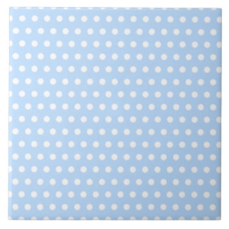 Carreau Motif de point blanc et bleu de polka. Tacheté