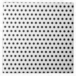 Carreau Motif de point noir et blanc de polka. Tacheté<br><div class="desc">Une conception simple,  un motif de point noir et blanc de polka.</div>