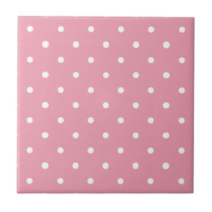 Carreau Motif de point rose de polka