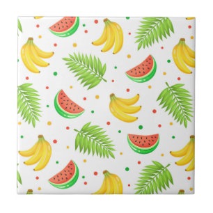 Carreau Motif de Pointe Polka aux fruits tropicaux