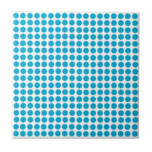 Carreau Motif de points bleus sur fond blanc