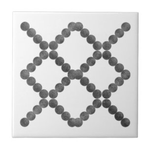 Carreau Motif de points géométriques noirs blancs