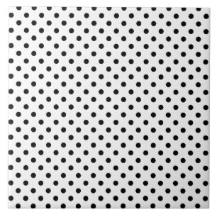 Carreau Motif de pois noir et blanc