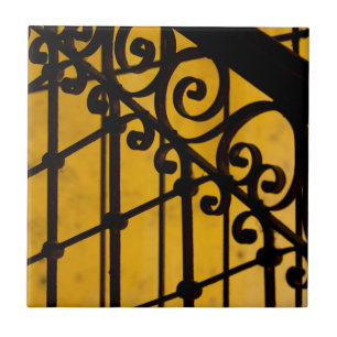 Carreau Motif de porte en fer jaune, Cuba