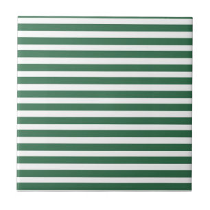 Carreau Motif de rayure horizontale verte blanche