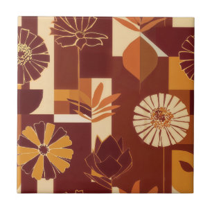 Carreau Motif de récolte floral de Thanksgiving