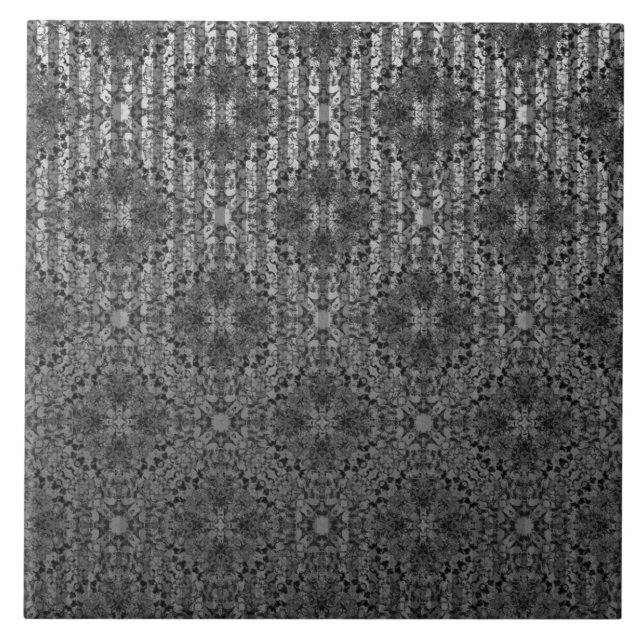 Carreau Motif de régence hollywoodienne gris argent rayé (Devant)