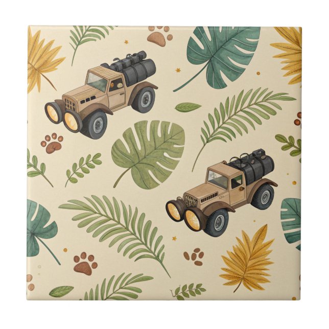 Carreau Motif de road trip vintage (4) (Devant)