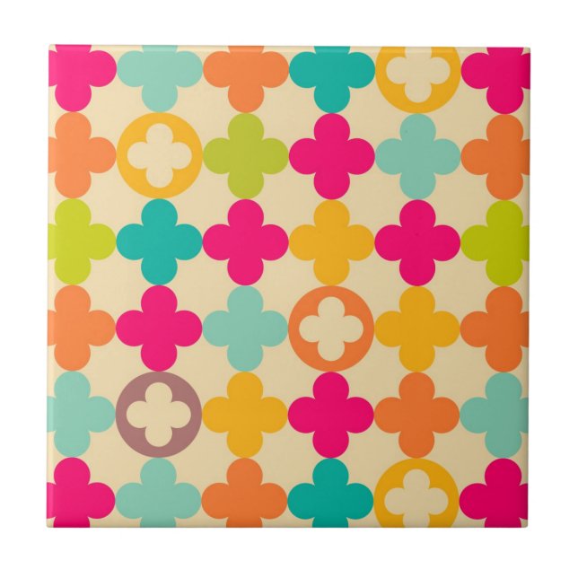 Carreau motif de rosette médiéval Vintage (Devant)