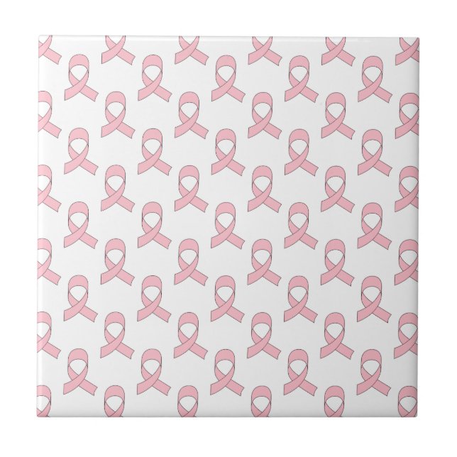 Carreau Motif de ruban rose (Devant)