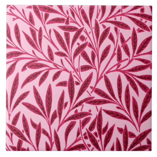 Carreau Motif de saule de William Morris, mandarine (Devant)