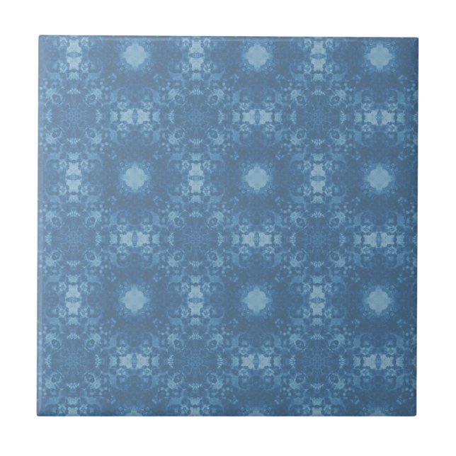 Carreau Motif de signature bleue (Devant)
