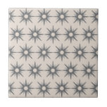 Carreau Motif de Starburst moderne Silver du milieu du siè<br><div class="desc">Design d'inspiration moderne du milieu du siècle avec motif vintage de starbursts rétro en argent. Design moderne simple et propre. Une conception d'une collection de coordination. Créez votre propre motif personnalisé en téléchargeant une nouvelle image, ou utilisez le bouton "message" pour contacter le concepteur pour obtenir de l'aide. Pour créer...</div>