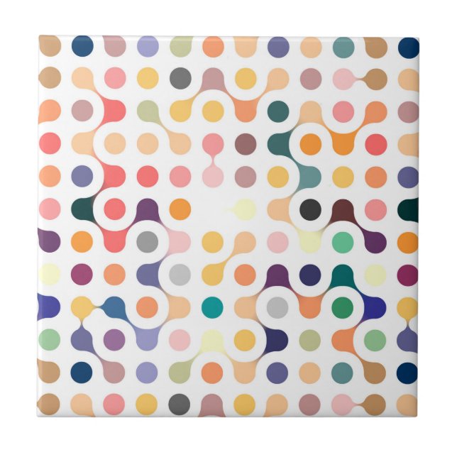 Carreau Motif de structure moléculaire (Devant)