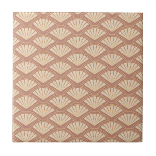 Carreau Motif de style Art déco en rose