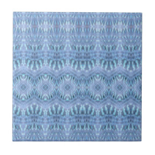 Carreau Motif de style Blue Tie Dye 70's