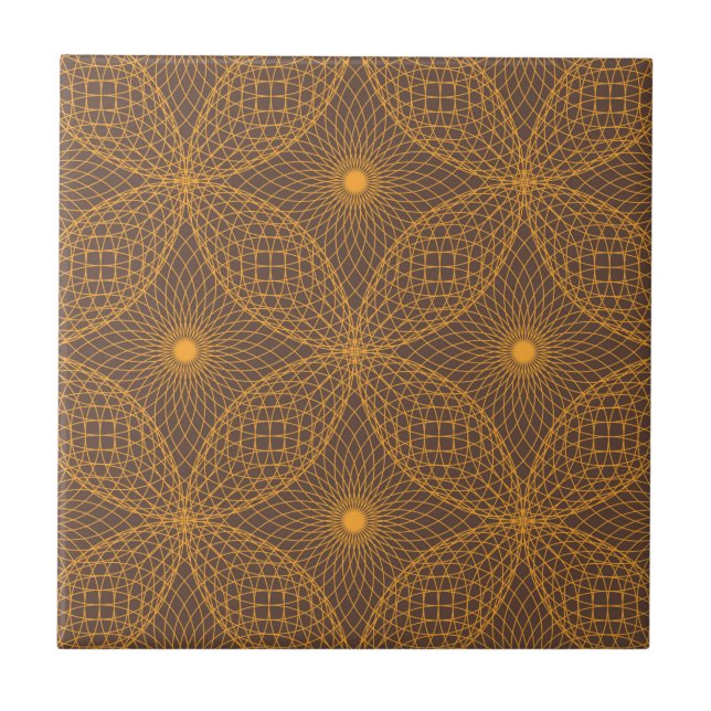 Carreau Motif de style mandala, décoratif, chic, abstrait (Devant)