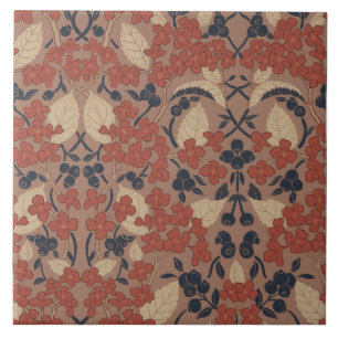 Carreau Motif de style William Morris d'automne