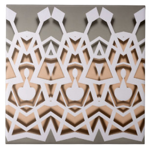 Carreau Motif de symétrie de découpe de papier géométrique