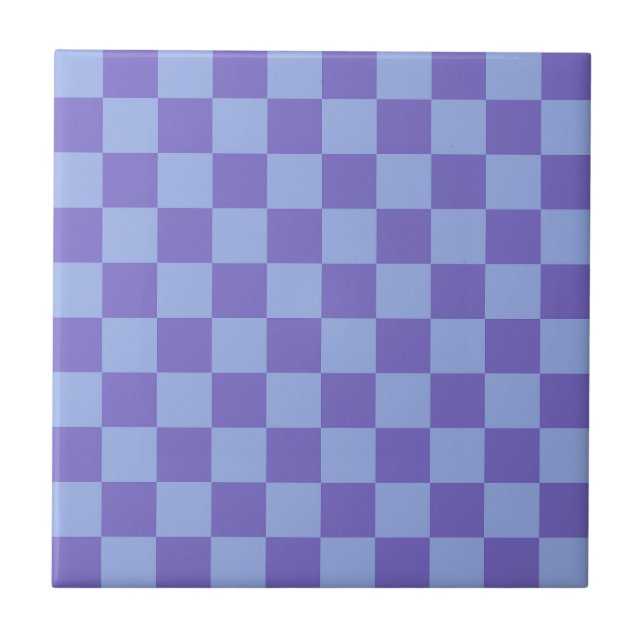 Carreau Motif de tableau de bord bleu et lavande (Devant)