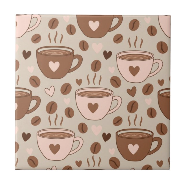Carreau Motif de tasse à café cosy (11) (Devant)