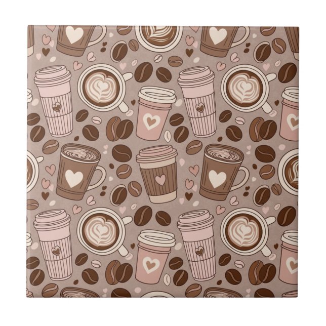 Carreau Motif de tasse à café cosy (6) (Devant)
