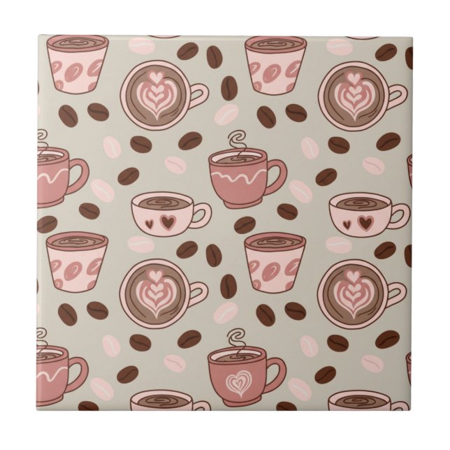Carreau Motif de tasse à café cosy (9) (Devant)